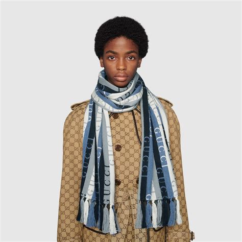 sciarpa nastro gucci indossata|Gucci Scarves and Wraps for Women .